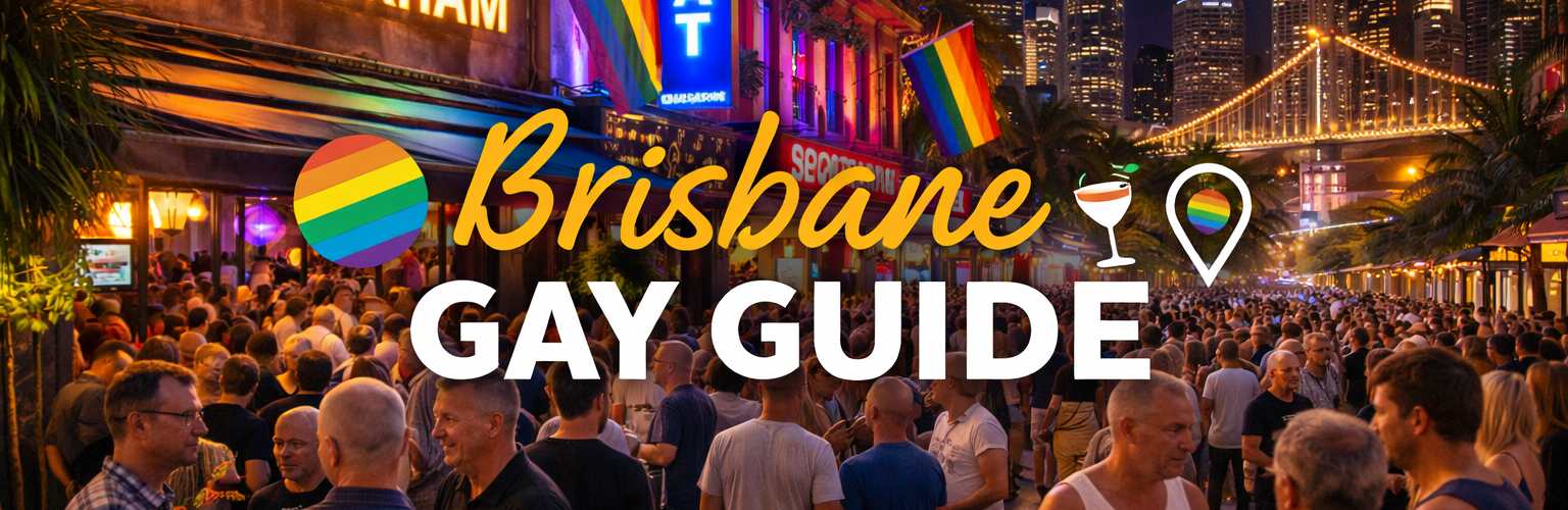 Brisbane gay guide nightlife scene in Fortitude Valley with busy LGBTQ+ bars and social crowd at night